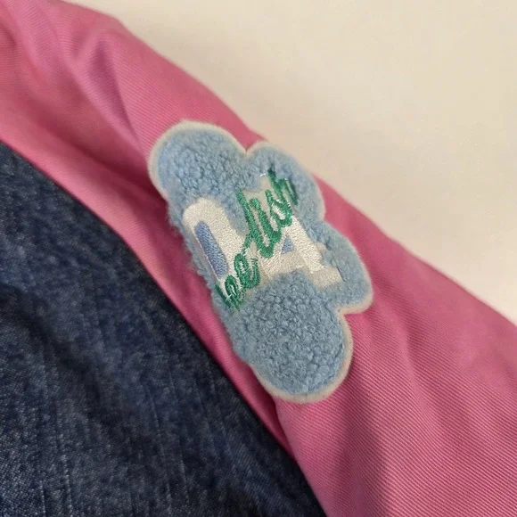 Vintage Disney Store Jacket Girls 10-12 Blue Pink Lizzie McGuire Varsity 2000s - Picture 5 of 14